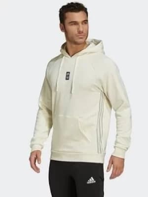 adidas La Galaxy Travel Hoodie, White Size XS Men