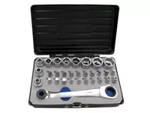 Laser Tools 6717 31pc Socket & Mixed Profile Bit Set 1/4"D in Metal Case
