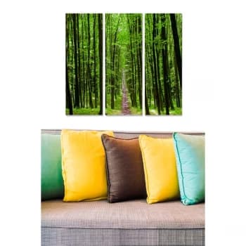 MDF7985468 Multicolor Decorative MDF Painting (3 Pieces)