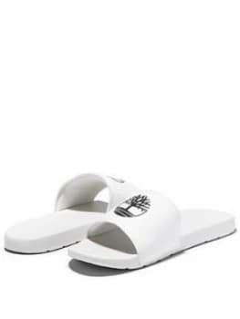 Timberland Playa Sands Sliders, White/Black, Size 9, Men