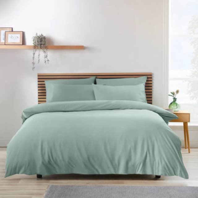 Catherine Lansfield 'So Soft Easy Iron' Duvet Cover Set Green