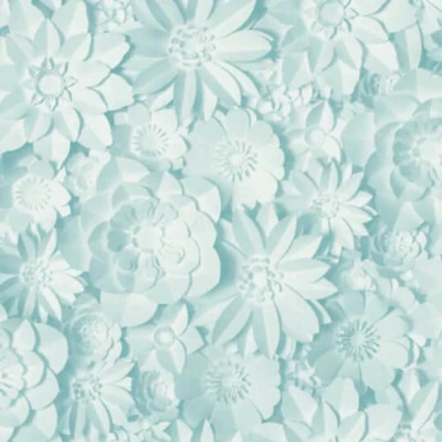 Dimensions Teal Floral 3D Wallpaper Teal (Blue)