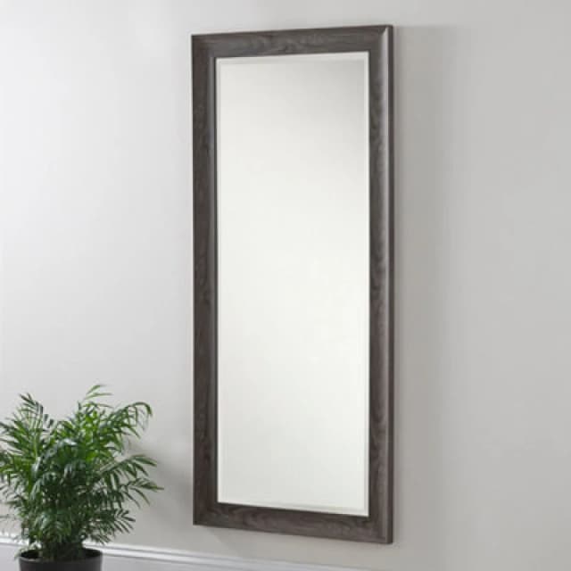 Yearn Mirrors Yearn Mirrors Rustic Grey Wood Effect Scooped Framed Mirror 167.5x76cm in Pale Green Pale Green One Size Unisex 0716053064660