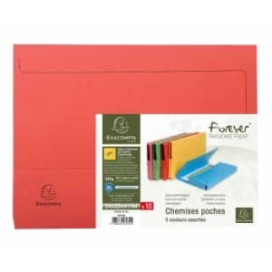 Forever Document Wallets A4, Assorted, 10 Packs of 10