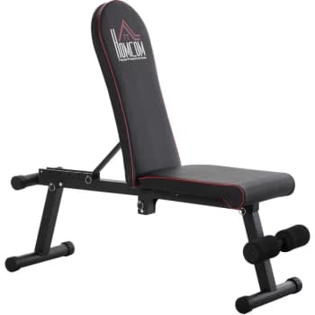 Homcom - Multifunctional Sit Up Dumbbell Lifting Weight Bench Adjustable Foldable Exercise for Home, Office and Gym, Black