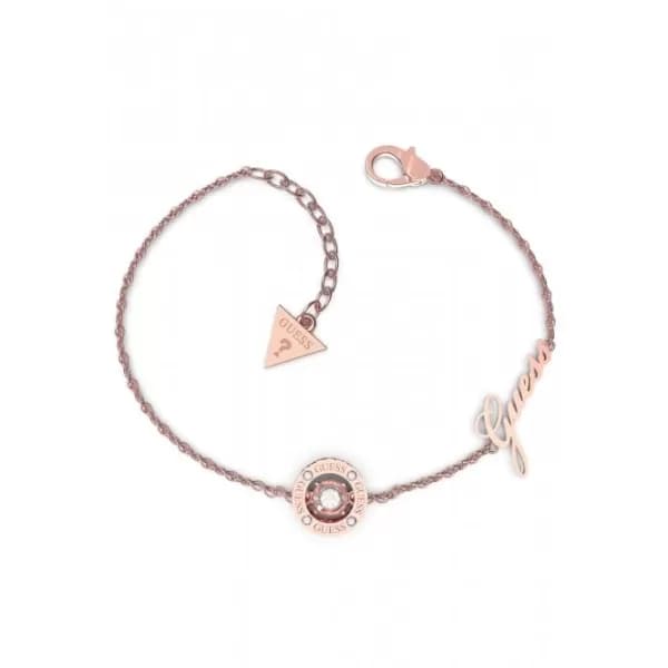 Ladies Rose Gold Plated Charm Crystals Bracelet UBB01462RGL