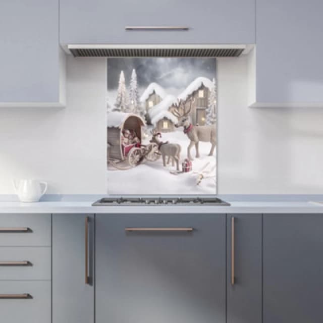 Warren Reed Designer We Come Bearing Gifts Kitchen Splashback