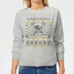 Batman I Do Not Smell Womens Christmas Sweatshirt - Grey - L