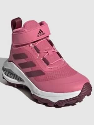 adidas Kids Unisex Fortarun Atr El K, Pink/Black, Size 13