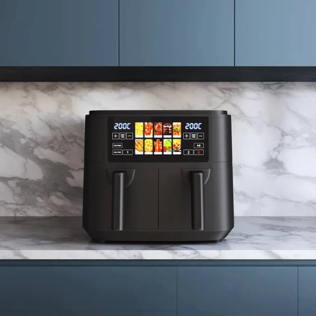 Home Detail Ometa Lumi 10L Dual Air Fryer, Black Unisex