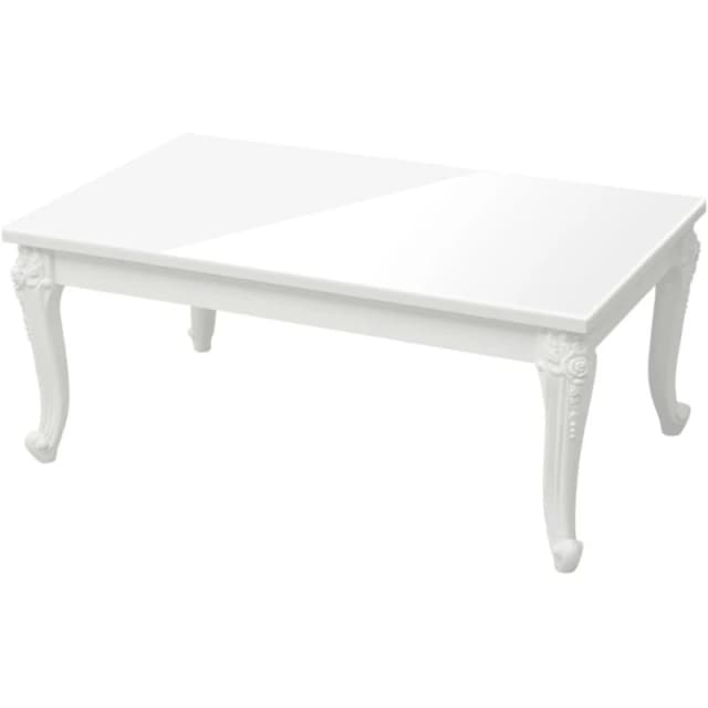 Vidaxl Coffee Table High Gloss White 100X50X42cm Engineered Wood, White 358560