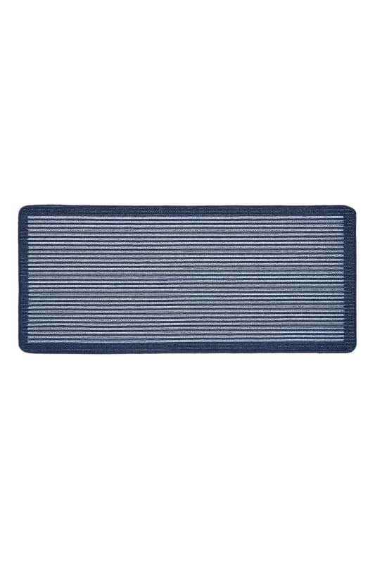 My Mat Stain Resistant Stripe Navy Size: 67cm x 200cm Navy Unisex 67cm x 200 cm