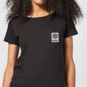 Rubik's Rubiks Box Pocket Womens T-Shirt - Black