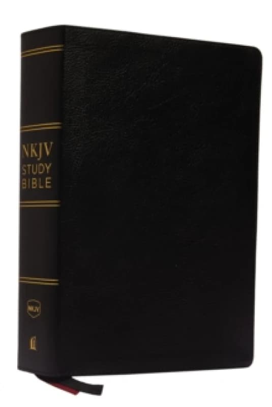 NKJV Study Bible, Premium Bonded Leather, Black, Comfort Print : The Complete Resource for Studying Gods Word Leather / fine binding