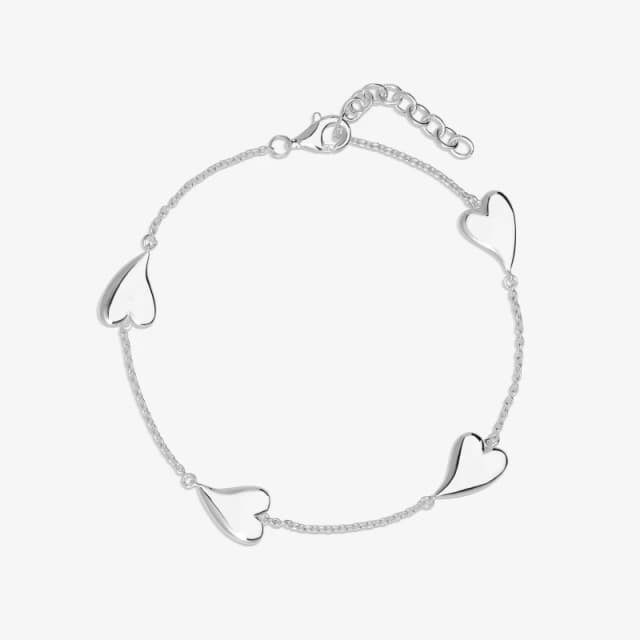 Simply Silver Sterling Silver 925 Silver Tapered Heart Station B Jewellery Sets One Size Silver 72781411000