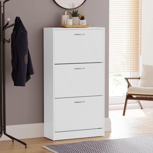 Lassic Vida Designs 3 Drawer Shoe Cabinet White unisex 3 Drawer