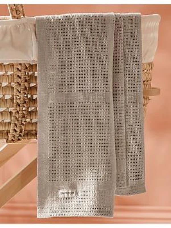 Silentnight Silentnight Safe Nights 2 Pack 100% Cotton Cellular Blanket 75cm x 95cm - Grey Grey WH1SX Unisex