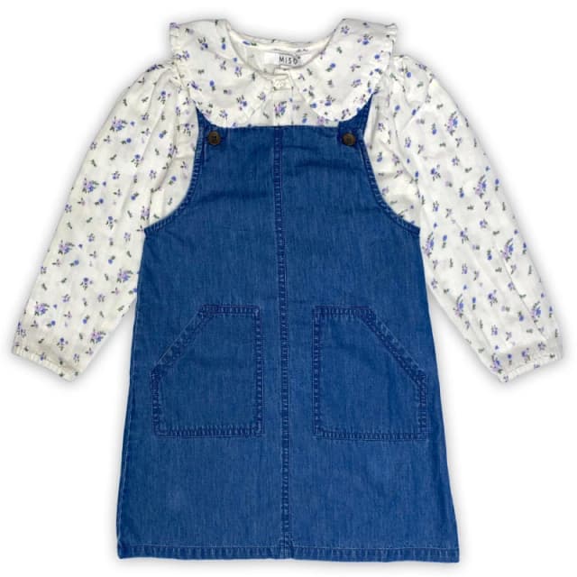 Miso Top & Pinny Infants - Blue Blue 1 - 2 Years