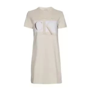 Calvin Klein Jeans Blocking T-Shirt Dress - Cream