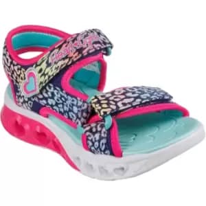 Skechers Girls Flutter Hearts Light Up Summer Sandals UK Size 13 (EU 32)