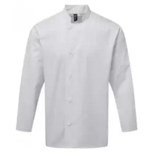 Premier Mens Essential Long-Sleeved Chef Jacket (S) (White) - White