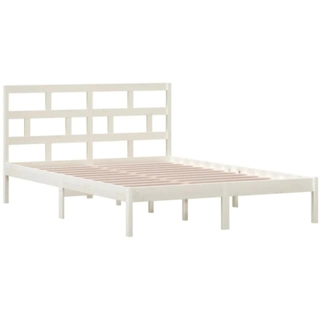 VIDAXL 3101219 Bed Frame without Mattress White Solid Wood 140x200cm (810018+814195) Vidaxl 8720286962060