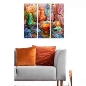MDF745064689 Multicolor Decorative MDF Painting (3 Pieces)