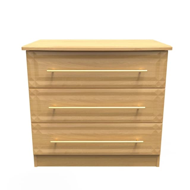 Norfolk 3 Drawer Chest In Modern Oak (Ready Assembled)