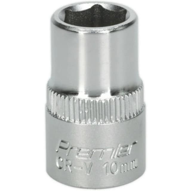 Loops 10mm Forged Steel Drive Socket - 3/8" Square Drive - Chrome Vanadium Socket Metallics