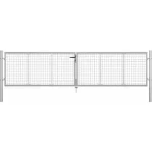 Garden Gate Galvanised Steel 415x125cm Silver Vidaxl Silver