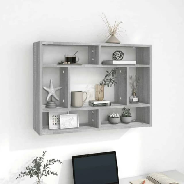 Vidaxl Wall Shelf Grey Sonoma 75X16X55cm Engineered Wood, Grey 815844