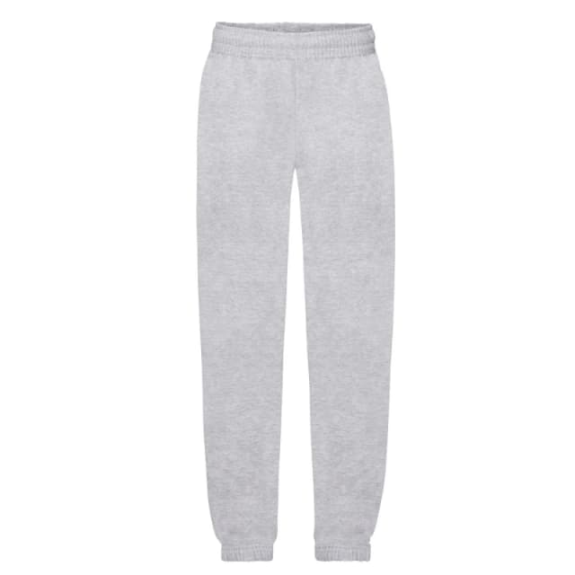 Fruit Of The Loom Heather Elasticated Hem Jogging Bottoms Grey