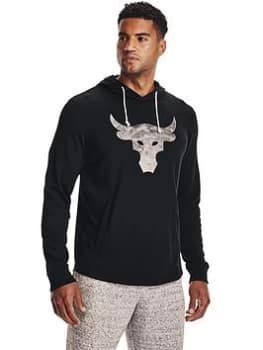 Under Armour Training Project Rock Terry Hoodie - Black/White, Size 2XL, Men