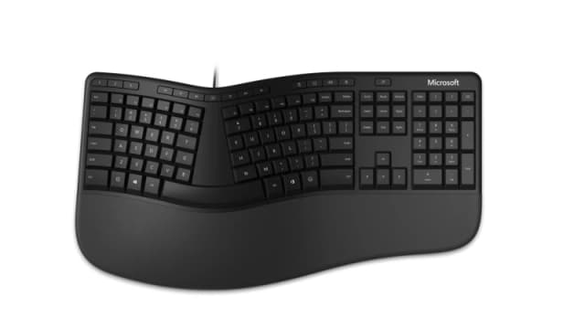 Microsoft Ergonomic keyboard Universal USB AZERTY Belgian Black