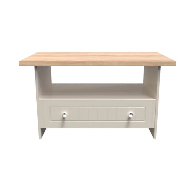 Ready Assembled 2 U Norton Bottom Drawer Coffee Table (Ready Assembled) in Taupe Size: Medium Taupe Unisex Medium