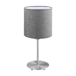 EGLO Pasteri ES/E27 Table Lamp In Satin Nickel 60W - 96376