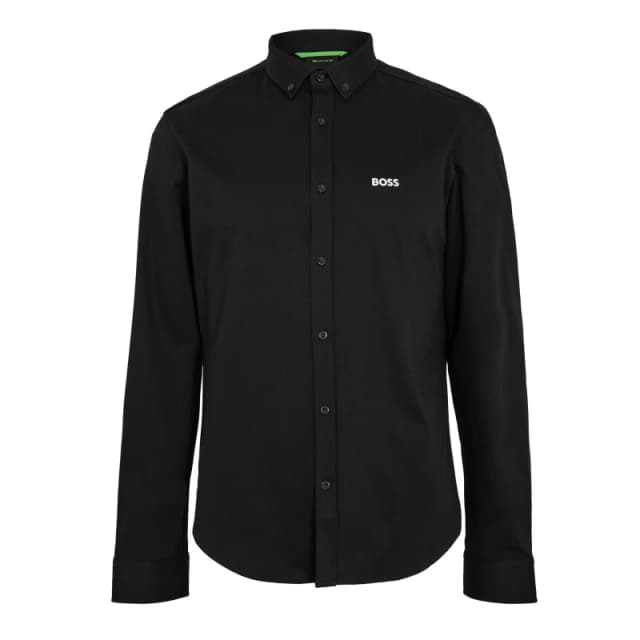 Boss St Motion L 10263169 01 Plain Shirt Mens Black 002 male L