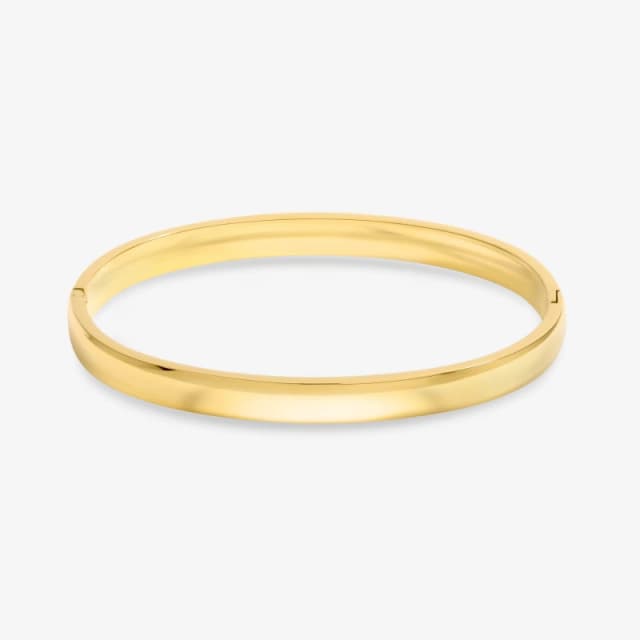 Jon Richard Gold Plated Stainless Steel Polished Bangle Hoop Earrings One Size Gold 72390310000