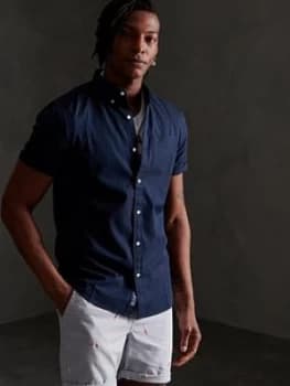 Superdry University Oxford Shirt, Navy Size M Men