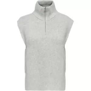 Only High Neck Vest - Grey