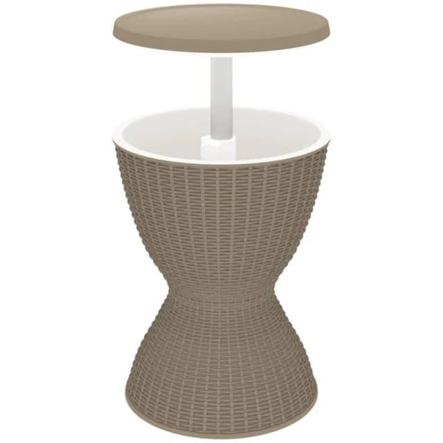 VIDAXL 3-in-1 Ice Cooler Table Light Brown Polypropylene Vidaxl 8720845789534