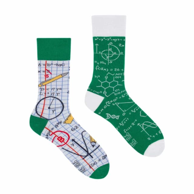 SPOX SOX SPOX SOX Men 1 Pack Mismatched Novelty Odd Socks - Back 2 School Size: 11-13 Multi 11-13 Male 5903689160117
