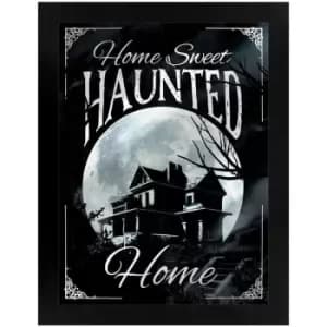 Grindstore Home Sweet Haunted Home Mirrored Plaque (One Size) (Black) - Black