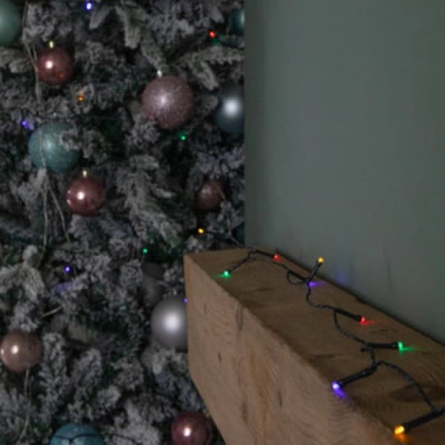 Samuel Alexander 10M Battery Operated Multi-Action Christmas String Lights With 100 Multi-Coloured Leds