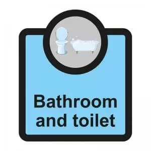 Assisted Living Sign Bathroom and toilet - SA FMX 266 x 310mm
