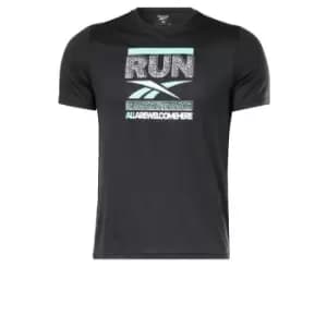 Reebok Running Graphic T-Shirt Mens - Black