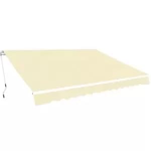 Vidaxl Folding Awning Manual Operated 400 Cm Cream