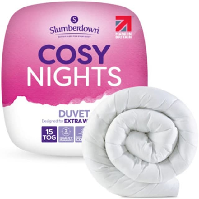 Slumberdown Cosy Nights 15 Tog Winter Duvet - White White Double