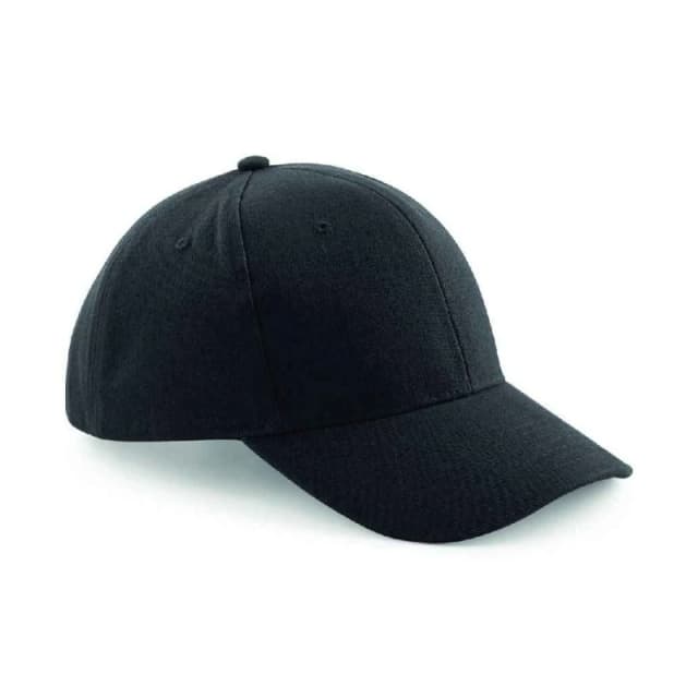 Beechfield Beechfield Pro-Style Brushed Cotton Heavy Cap in Black One Size Unisex 5063527873965