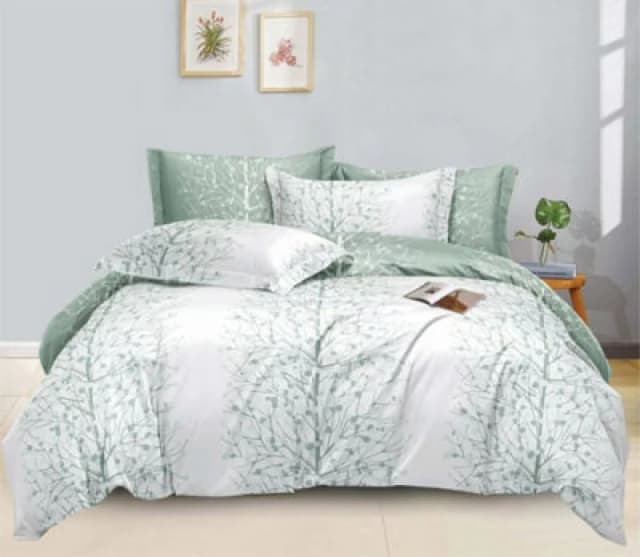 Ezysleep Ezysleep Green Nature Printed Duvet Set Size: Double Green Double Unisex 0721545589736